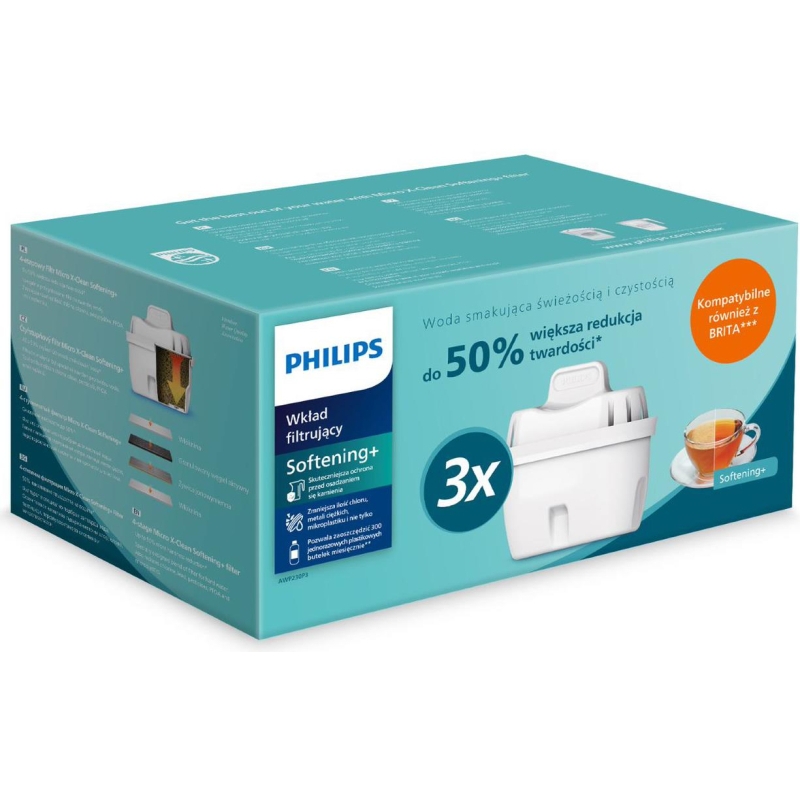 Filtrační vložka Philips Micro X-Clean AWP230P3/58 Softening+ (na tvrdou vodu), 3 kusy v balení