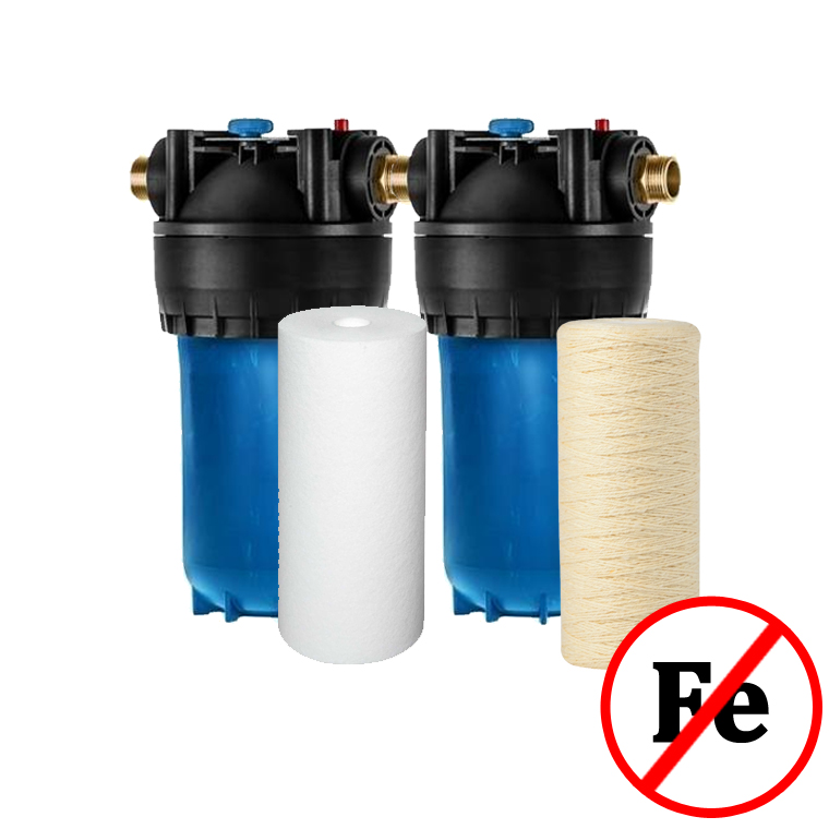 Aquaphor Velkokapacitní filtr BigBlue Duo 10 Fe (pro odstranění železa a manganu)