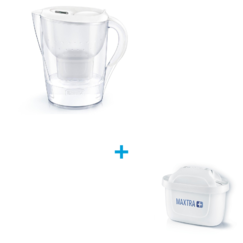 Brita Marella XL Memo (bílá) + vložka BRITA Maxtra PRO Pure Performance, 12 ks