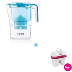 BWT Vida (modrá), vč. 3 kusů náhradních filtrů + vložka BWT Magnesium, 12 ks