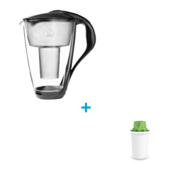 Konvice Dafi Crystal (černá) + vložka Dafi Classic pH+ (alkalická), 12 ks