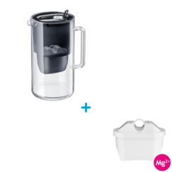 Aquaphor Glass (černá) + vložka Aquaphor MAXFOR+ Mg, 12 ks