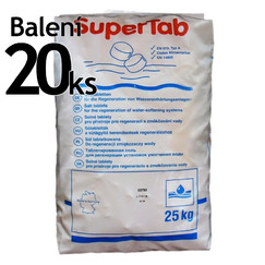 Regenerační sůl do změkčovačů SuperTab, 20 pytlů x 25 kg