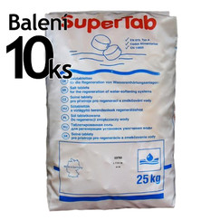 Regenerační sůl do změkčovačů SuperTab, 10 pytlů x 25 kg