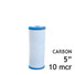 Uhlíkový filtr USTM Classic Solo Carbon 5" na mechanické nečistoty, připojení 3/4"