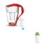 Skleněná filtrační konvice Dafi Crystal (červená) + vložka Dafi Classic pH+ (alkalická), 12 ks