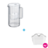Skleněná konvice Aquaphor Glass (bílá) + vložka Aquaphor MAXFOR+ Mg, 12 kusů v balení