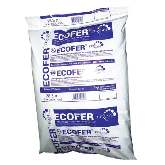 Filtrační náplň EcoFER na odželeznění vody (pytel 28,3 litrů)