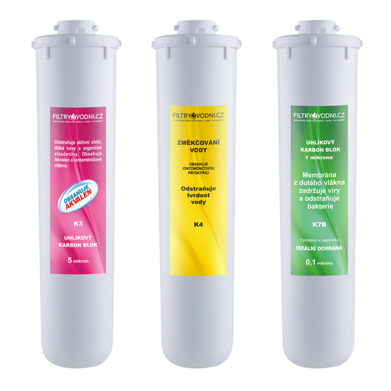 Sada filtračních vložek pro filtr Aquaphor Kristall HB (změkčovací a baktericidní)