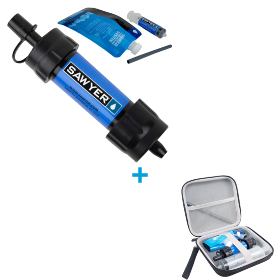 Cestovní filtr Sawyer SP128 Mini Filter BLUE (modrý) + Ochranné pouzdro