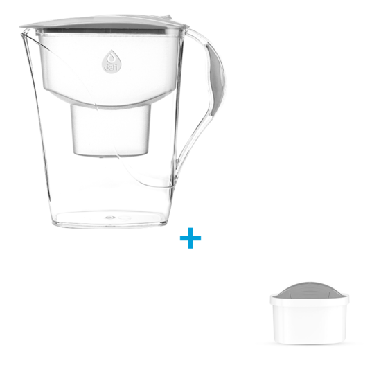 Filtrační konvice Dafi Luna Unimax (bílá) + vložka Dafi Unimax Protect+ (na tvrdou vodu), 12 ks