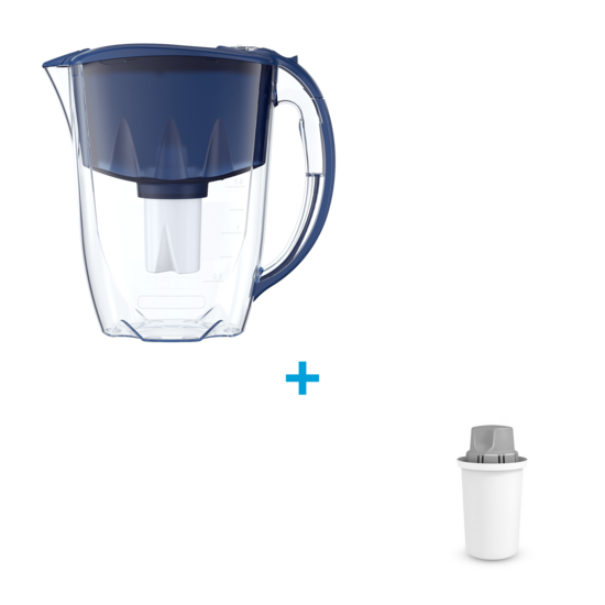 Konvice Aquaphor Ideal (modrá) + vložka Dafi Classic Protect+ (na tvrdou vodu), 12 ks